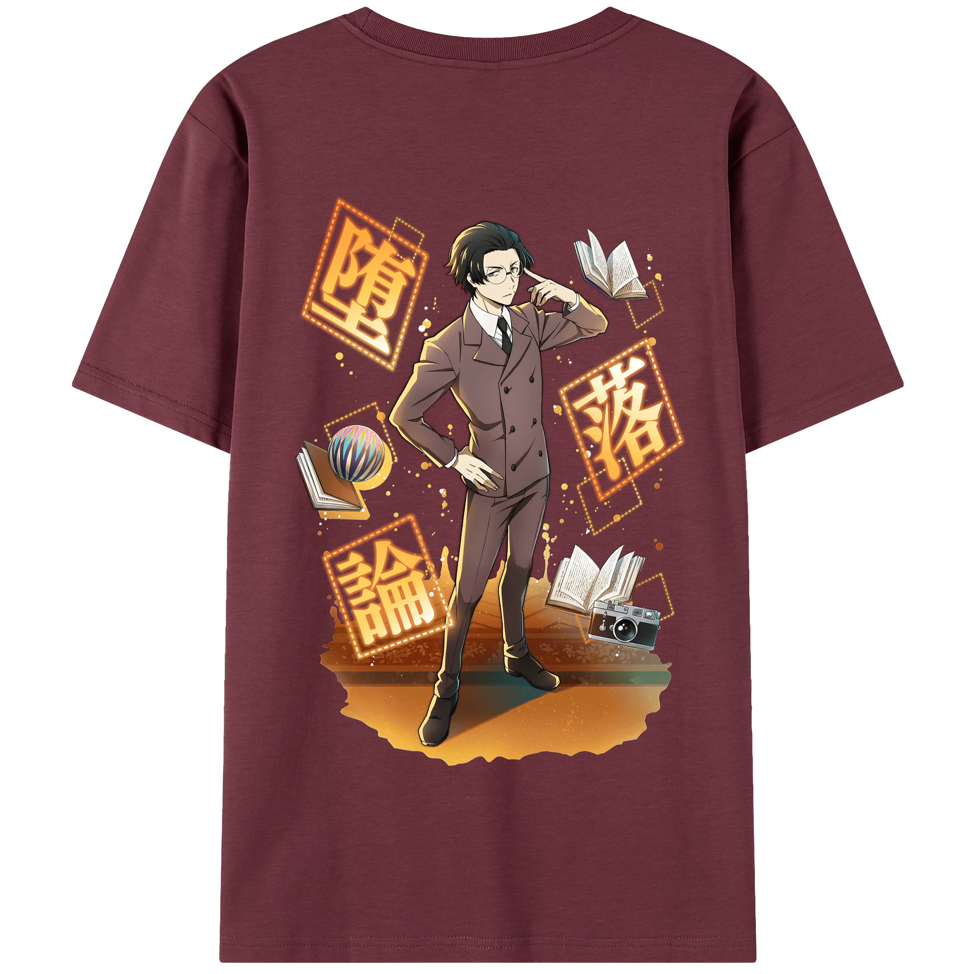 （画像用） 文豪ストレイドッグス Bungo Stray Dogs 綿100％半袖Tシャツ（背面プリント）